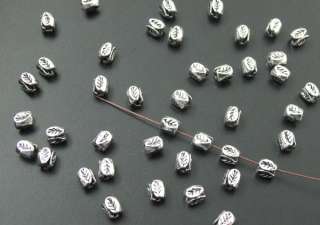 640 Tibetan Silver 3 Side Leaf Spacer Beads  