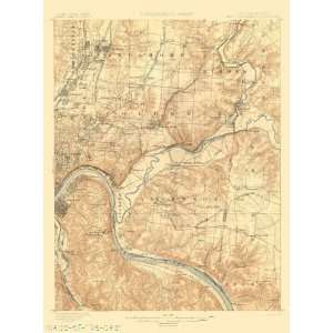  USGS TOPO MAP E. CINCINNATI QUAD OHIO (OH/KY) 1900