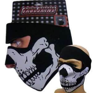   FACE MASK SKULL SNOW MOTORCYCLE HUNTING BLK VELCRO