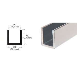 CRL Brushed Nickel Frameless Shower Door Aluminum Deep U Channel for 3 