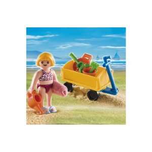  Playmobil Girl with Beach Wagon 4755 Toys & Games