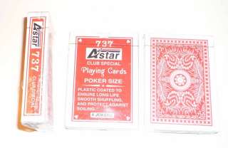 Playing Cards ASTAR 737 Card 52 4 Joker Pack Deck Red  