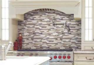   Brown travertine Marble Glass Mosaic Tile Kitchen Backsplash Bath Wall
