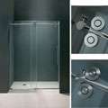 Vigo 60 inch Frameless Frosted Glass Sliding Shower Door   