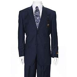 Ferrecci Mens Two button Navy Blue Suit  