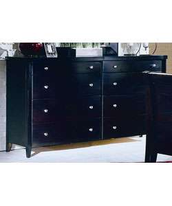 Portofino Black 8 drawer Dresser  