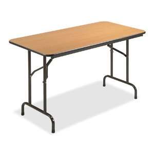    Lorell Economy Folding Table   Mahogany   LLR65759