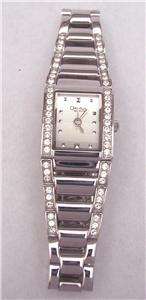 Ladies Caravelle by Bulova Crystal Accented Steel Watch 43L57