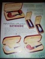 1947 Kaywoodie Cigarette holder & Pipes vintage ad  