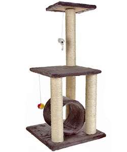 Cat Scratcher with Platforms and Play Tube  