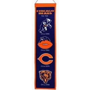  Chicago Bears Wool 8 x 32 Heritage Banner Sports 