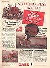 Case hydraulic for S, D, LA series tractors, vintage ad 1949