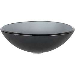 Kraus Charcoal Frosted Glass Vessel Sink  