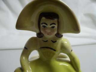 Vintage 40s Southern Belle Girl Planter or Pin Cushion  
