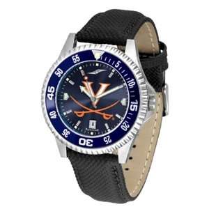   University of Virginia Cavaliers Mens Leather Wristwatch Sports