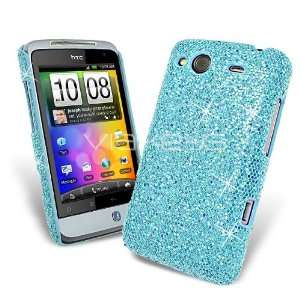 Celicious Blue Sparkle Glitter Hard Case for HTC Salsa with Screen 