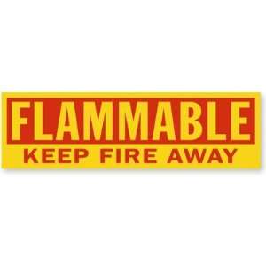  Magnetic Cabinet Label Flammable Keep Fire Away   Heavy Laminated 