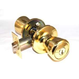  Ultra Security Polished Brass Tulip Keyed Entry KD CS KW1 