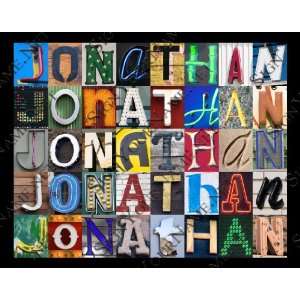 Jonathan Name Poster Using Sign Letters