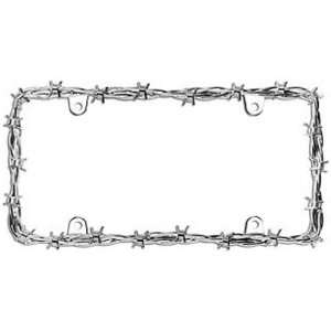  Cruiser Accessories 22230 Barbed Wire II Chrome License Plate Frame 
