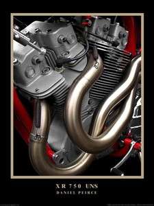 Harley Davidson XR 750 Engine 16x20 Print by Daniel Peirce  