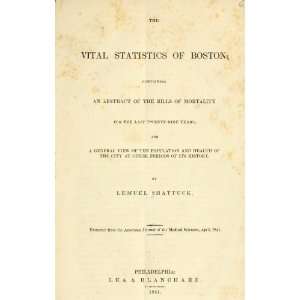  The Vital Statistics Of Boston; Containing And Abstract Of 