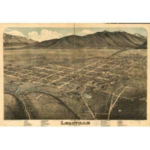   Panoramic Map Birds eye view of Leadville, Lake County, Colo. 1879