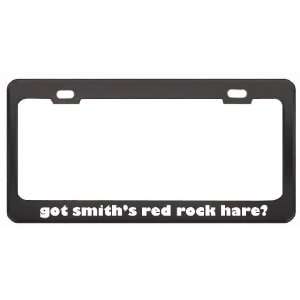 Got SmithS Red Rock Hare? Animals Pets Black Metal License Plate 