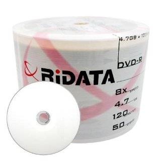  600 Ritek Ridata 8X DVD R 4.7GB White Inkjet Hub Printable 