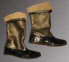 Uzbek Hand Made Nomads Fur Leather Skin Boots # 4796