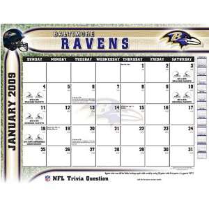    Baltimore Ravens NFL 22 x 17 Desk Calendar