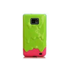   I9100#sa99 Melt Ice cream Design Green&pink Cell Phones & Accessories