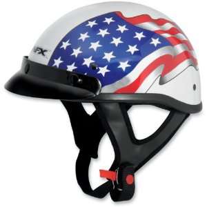  AFX FX 70 Half Motorcycle Helmet Freedom White US Flag 
