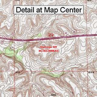 USGS Topographic Quadrangle Map   Wamego SW, Kansas (Folded/Waterproof 