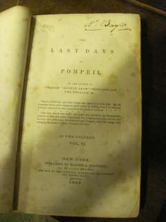 Bulwer Lytton, LAST DAYS OF POMPEII, FIRST EDITION 1834  