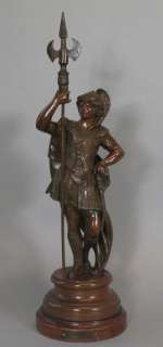   19th C. French Bronzed Sculpture of Mars by T. Doriot c. 1890  