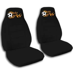 Black Soccer seat covers for a 1999 2001 Ford F 150. Two separate 