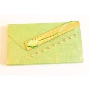  Pictura Folding Pad with Pen & Mirror   Green Ornate Pad 