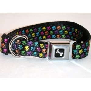  Buckle Down Paw Print Black/Multicolored Large 15 26 Dog 