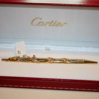   Must de Cartier 18k yellow gold Ballpoint Pen with clip.  