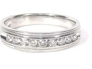   Band .50 ct Diamond Cluster Wedding Ring 10K White Gold  