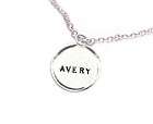   Personalized Hand Stamped Word Name Necklace Pendant chain 20mm