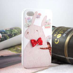 Lover Cat Front and Back Hard Case Cover for iPhone 4G (US AT&T 