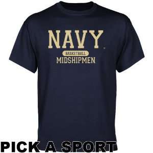  Navy Midshipmen Custom Sport T shirt   Navy Blue Sports 