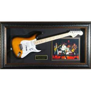   Rolling Stones Autographed Guitar Framed Display