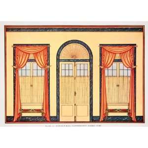 1929 Color Print Entrance Hall Modern Decorative Interior Design 