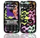 colorful leopard hard cover case for samsung messager r450 r451c