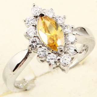 5x7mm MARQUISE CUT YELLOW SAPPHIRE RING  