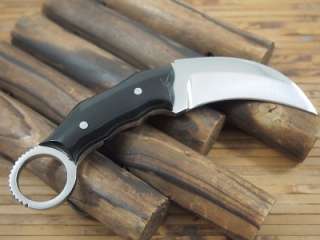 Custom Knife Handmade Karambit Knives Premium Black Water Buffalo Horn 