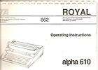 royal alpha typewriter  